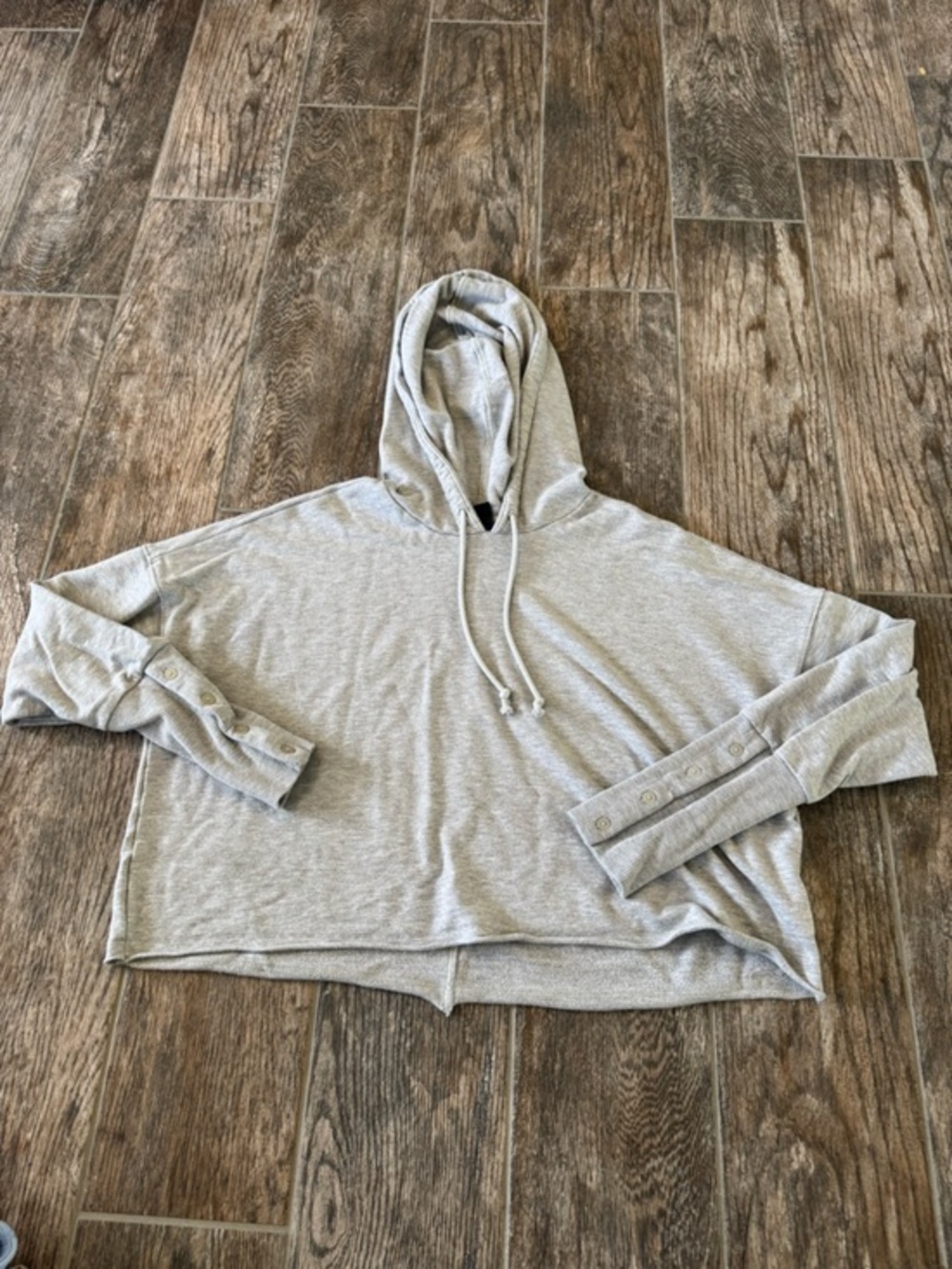 Nike Gray Dri-FIT Hooded cropped Sweatshirt